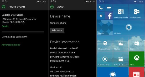10586.212 windows 10 mobile update