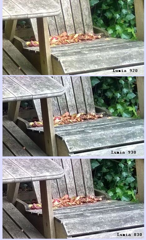 Nokia Lumia 830 camera vs Lumia 920 and 930