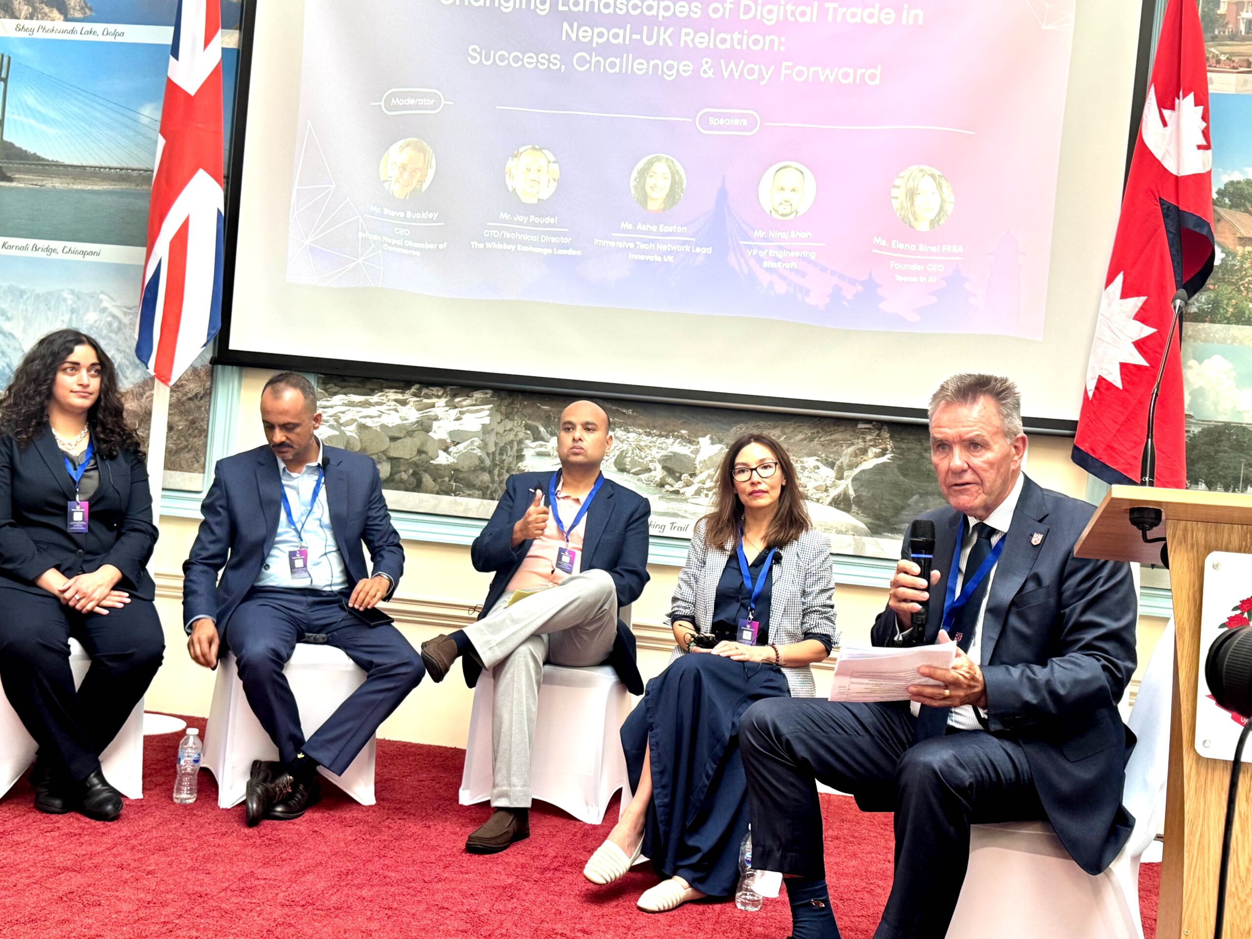 Elena Sinel at Teens in AI moderates and speak on panel for The Embassy of Nepal in London Elena Sinel at Teens in AI moderates and speak on panel for The Embassy of Nepal in London