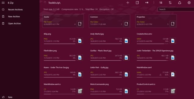 8zip file archiver windows 10