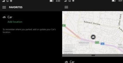 windows maps car location
