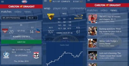 AFL Live app windows 10 mobile