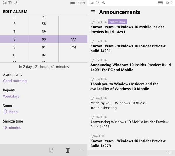 Alarms and Feedback Hub