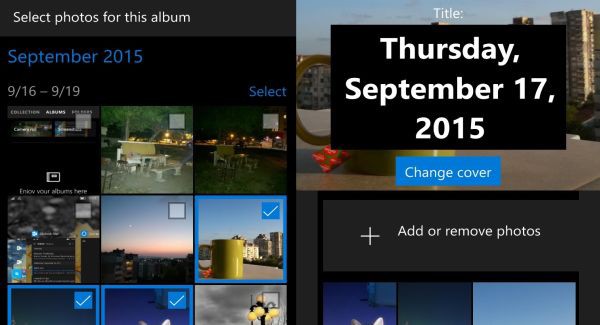 Windows 10 Photos albums