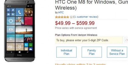 HTC One M8 for Windows from Amazon