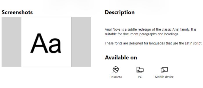 Arial Nova Font