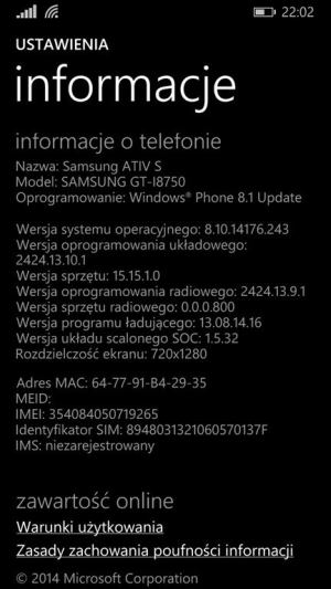 ativ S update 1 for Windows Phone 8.1