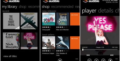 Audible Windows phone app