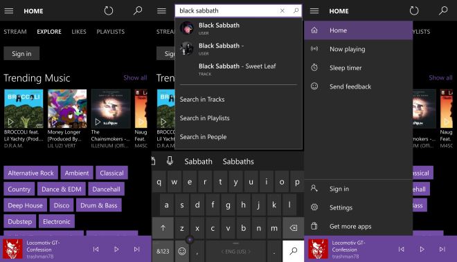 Audiocloud app universal for Windows 10