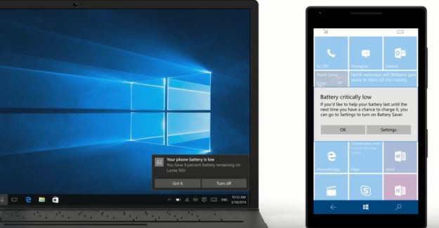 Low battery phone windows pc