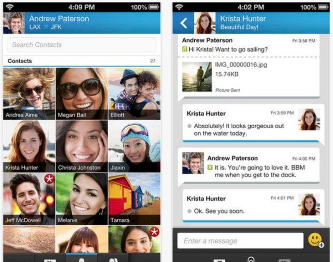 BBM for Android screenshots