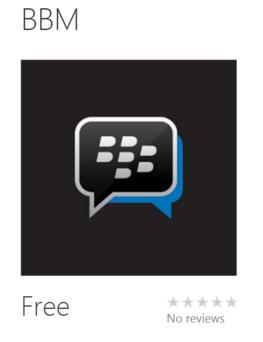 bbm app in the Store
