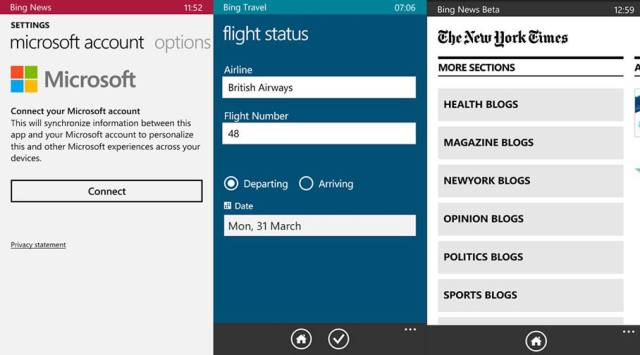 Bing apps updated for Windows Phones 8.1