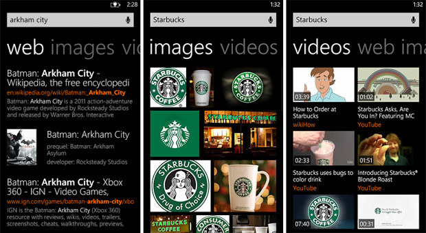 Bing search results on Windows Phone 8 get a new design 2