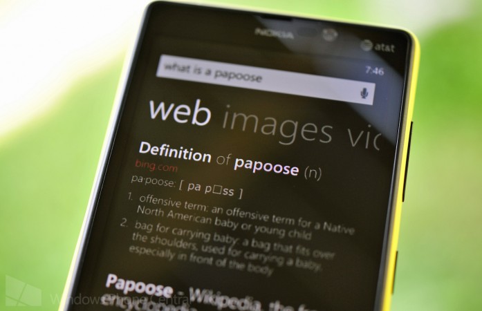 Bing search results on Windows Phone 8 get a new design