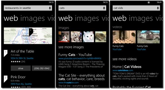 New look and features for Bing on Windows Phone 8