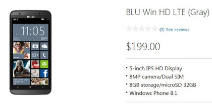 Grey BLU Win HD with LTE support 2015
