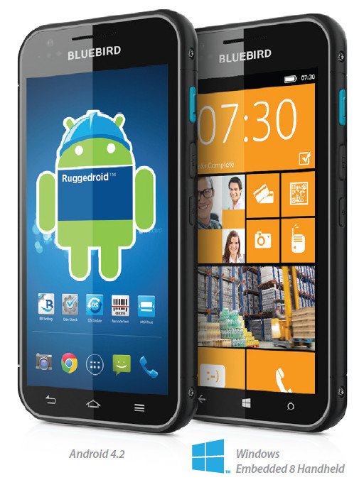 Bluebird BM180 runs Windows Phoen or Android