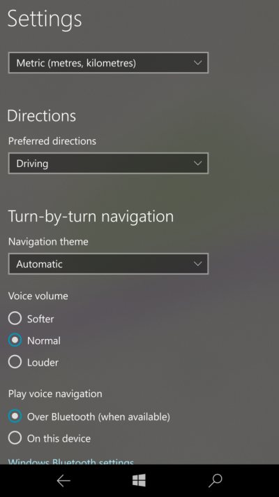 Windows Maps updated with Fluent Design and Bluetooth audio support