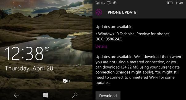 Windows 10 Mobile build 10586.242