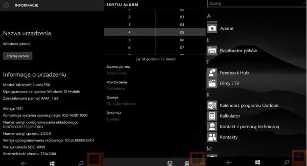 Build 14287 and 14288 edge alarm changes windows 10 mobile