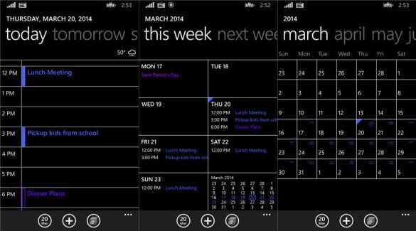 Update to Calendar app January 2015