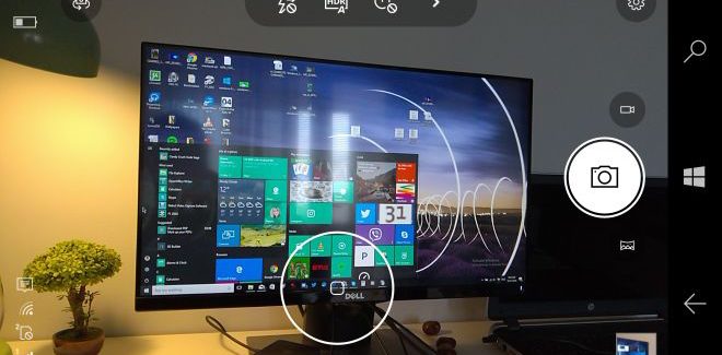 Windows Camera app interface live
