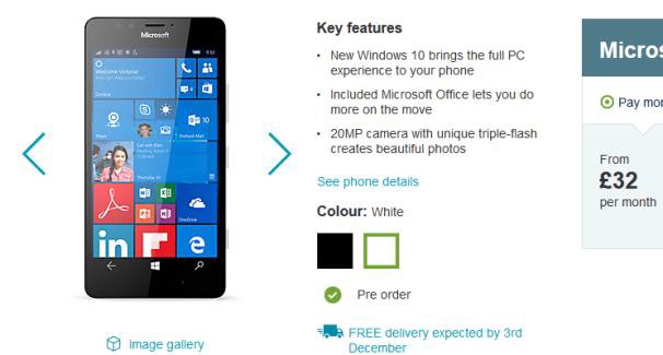 carphone warehouse lumia 950