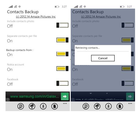contacts backup app windows phone