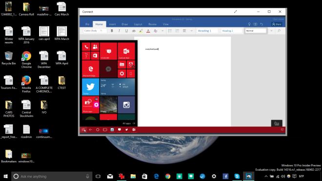 Continuum phone on PC