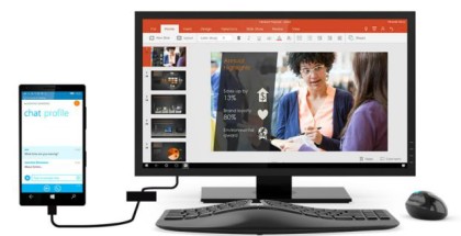 WIndows 10 MObile Continuum for Phones