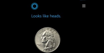 cortana flipping a coin