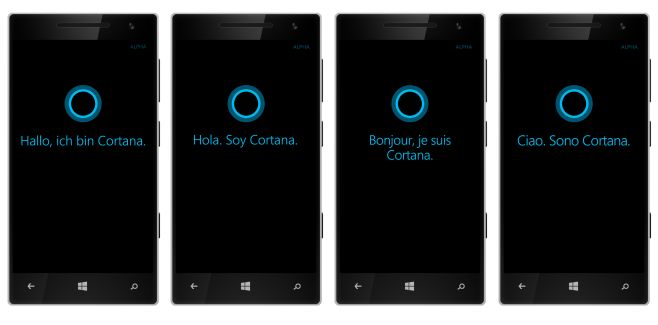 Cortana assistant available in Europe