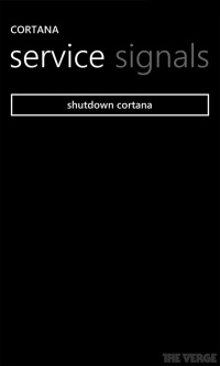 cortana service signals