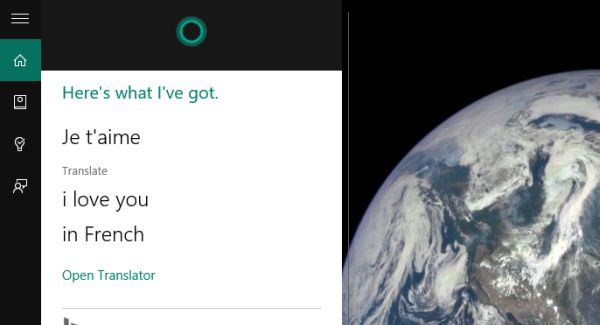Cortana translator