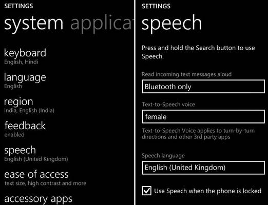 Cortana Alpha screens settings