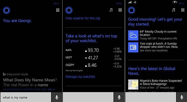 Cortana changes new features for WIndows phone 8.1