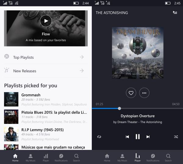 Deezer app for windows 10 mobile