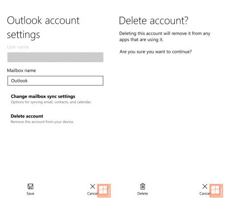 outlook account settings