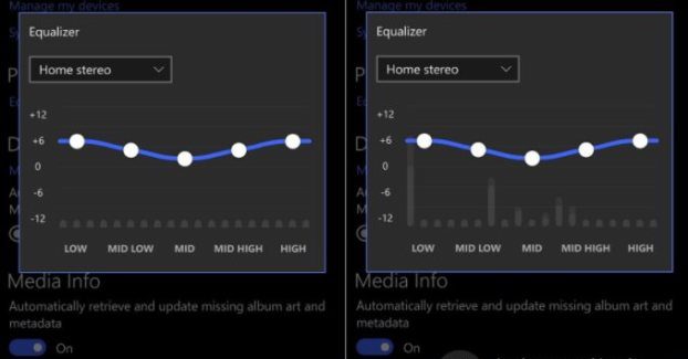 Equalizers tested for Groove Music on Windows phones
