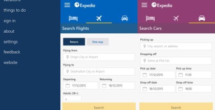 Expedia for WIndows Phone