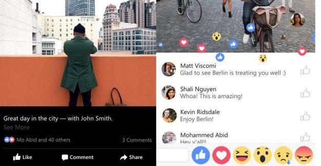 facebook beta reactions emoticons