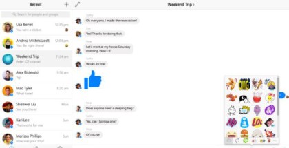 Facebook Messenger Windows 10 PC