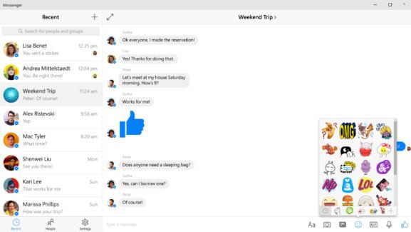 Facebook Messenger Windows 10 PC