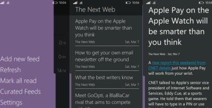 Fedora Reader app Windows Phone 2015