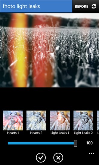 fhotoroom light leaks screen