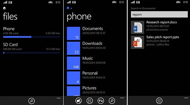 Files - File Manager for Windows Phone 8.1