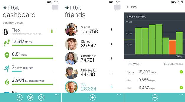 FitBit for Windows Phone