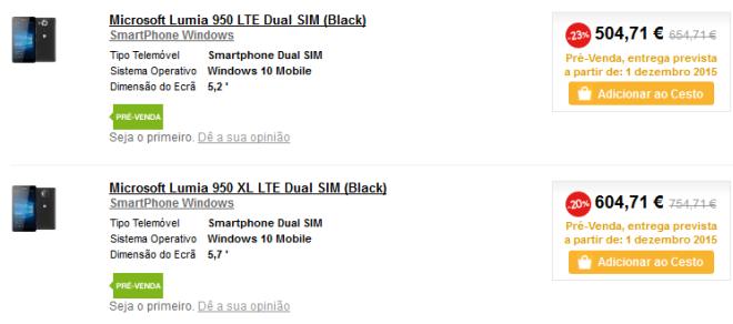 Fnac Lumia 950 offer portugal