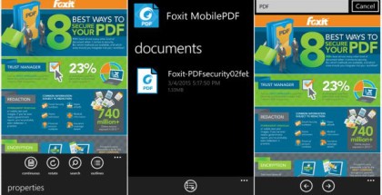 Foxit Reader PDF for WIndows Phone